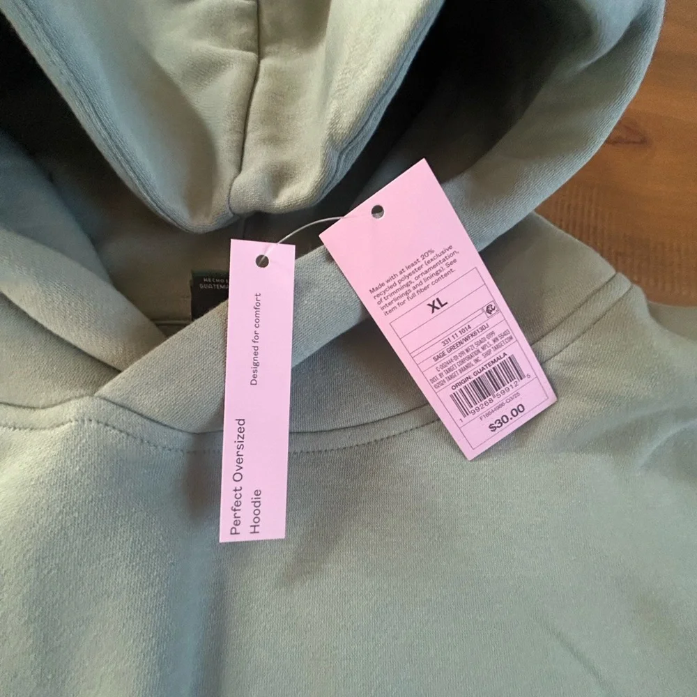 NWT Wild Fable “Snow Bunny” Light Sage Hoodie - Picture 2 of 8